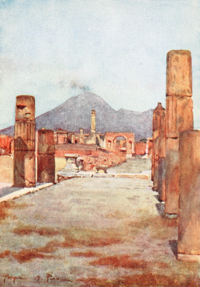 Italy 1907 A Street in Pompeii Poster Print by Alberto Pisa