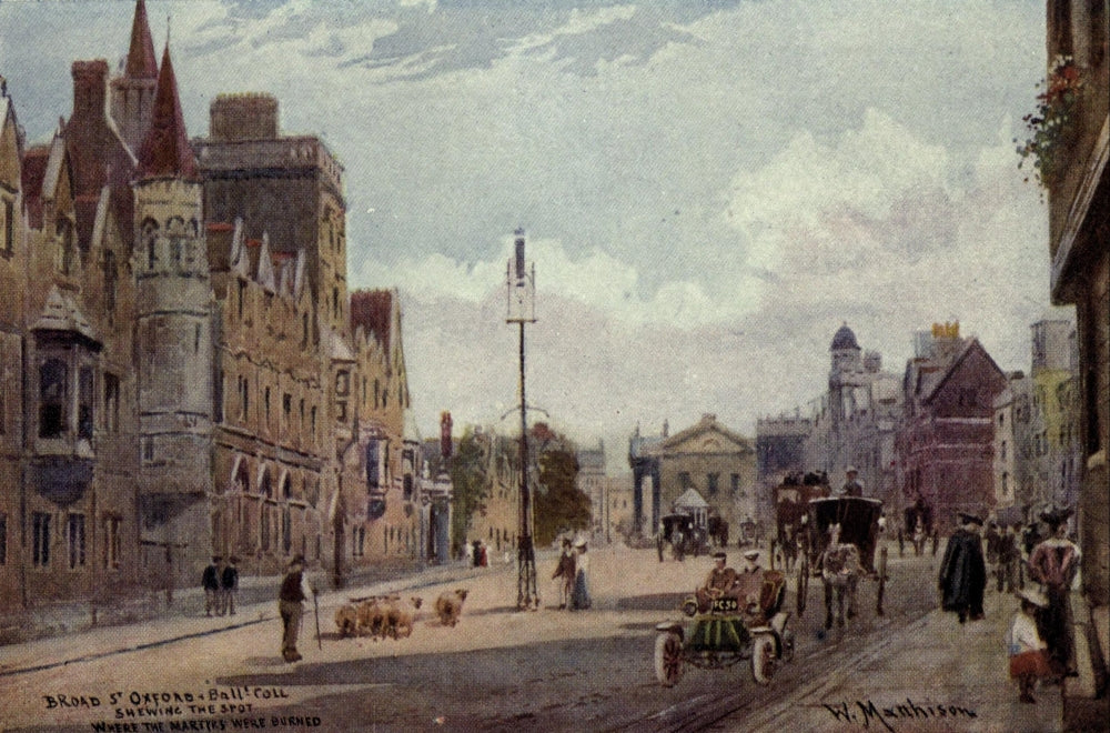 Oxford 1905 Broad Street & Balliol College Poster Print by William Matthison