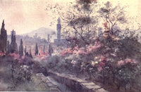 Rambles in Florence 1912 Poster Print by Rose McAndrew showcasing vibrant floral details.