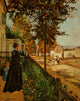 The Road to Versailles Poster Print by Camille Pissarro showcasing serene landscape art.