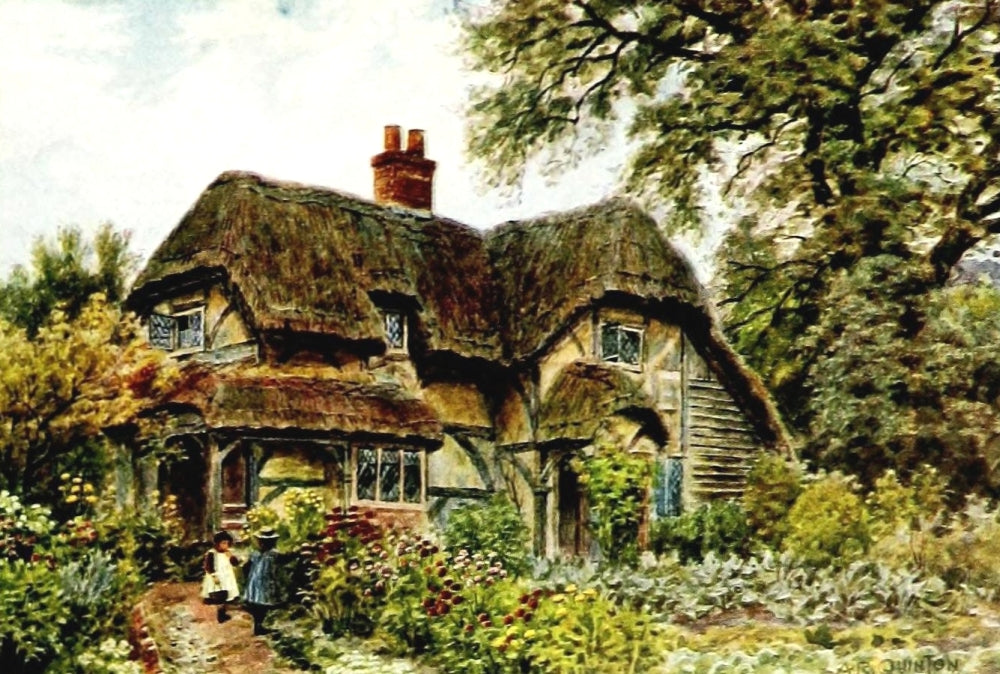 The Cottages & the Village Life of Rural England Poster Print by Alfred Quinton featuring Cowdray's Cottage.