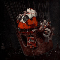 St. Nicholas Magazine January 1909 Santa in Balloon Poster Print
