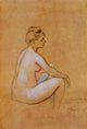 Bather Seated art print by Pierre-Auguste Renoir showcasing a tranquil scene.
