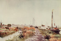 Norfolk Broads 1906 Below Potter Heigham Poster Print by Frank Southgate