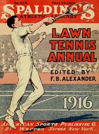 Spalding's Lawn Tennis Annual 1916 Poster Print - Vintage Tennis Artwork