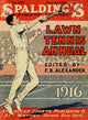 Spalding's Lawn Tennis Annual 1916 Poster Print - Vintage Tennis Artwork