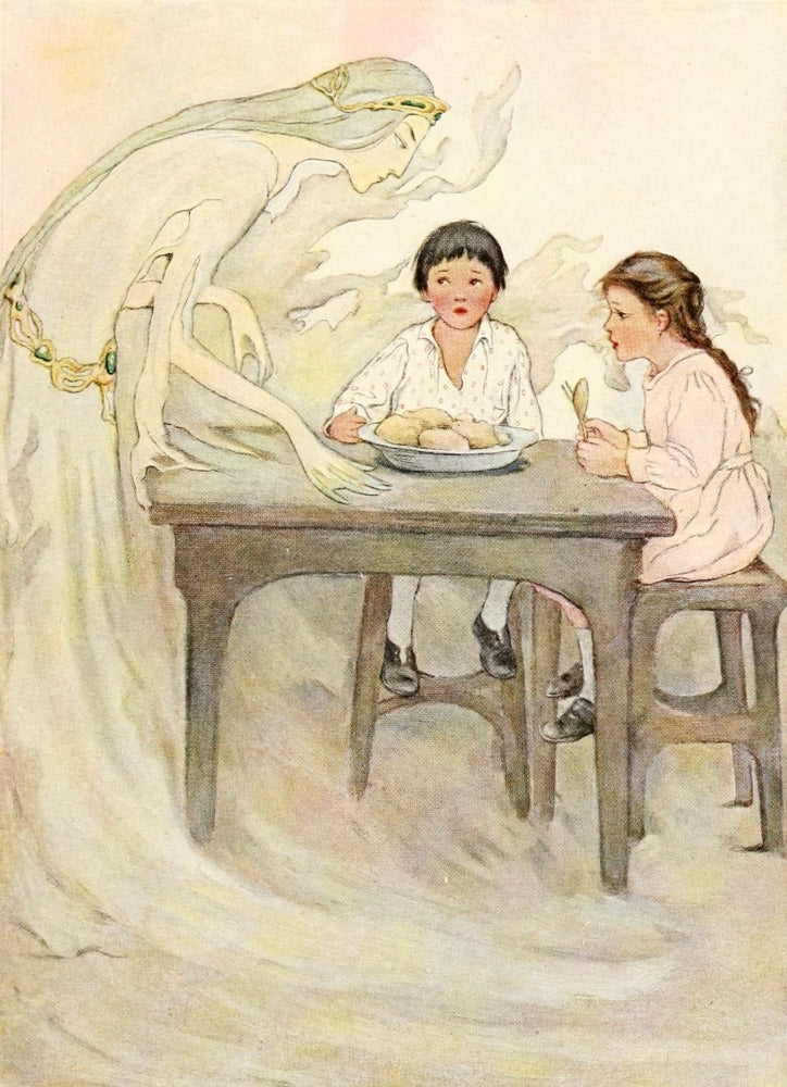 Mother's Nursery Tales The Water-Spirits Poster Print by Katharine Pyle, enchanting artwork for children's rooms.