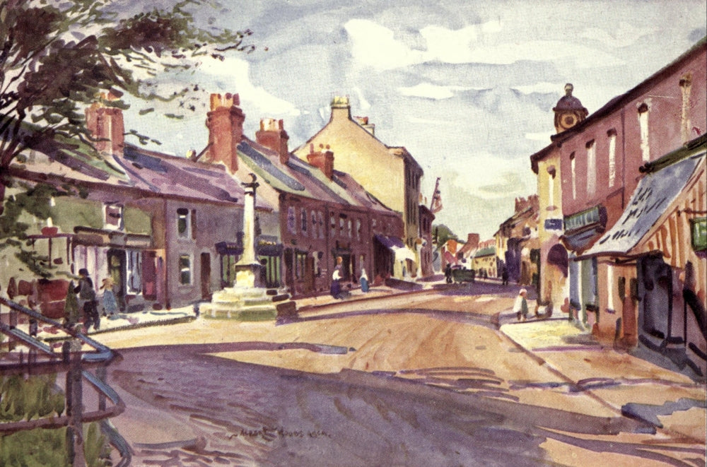 Lancashire 1921 Garstang Poster Print by Albert Woods showcasing vibrant historical landscape.