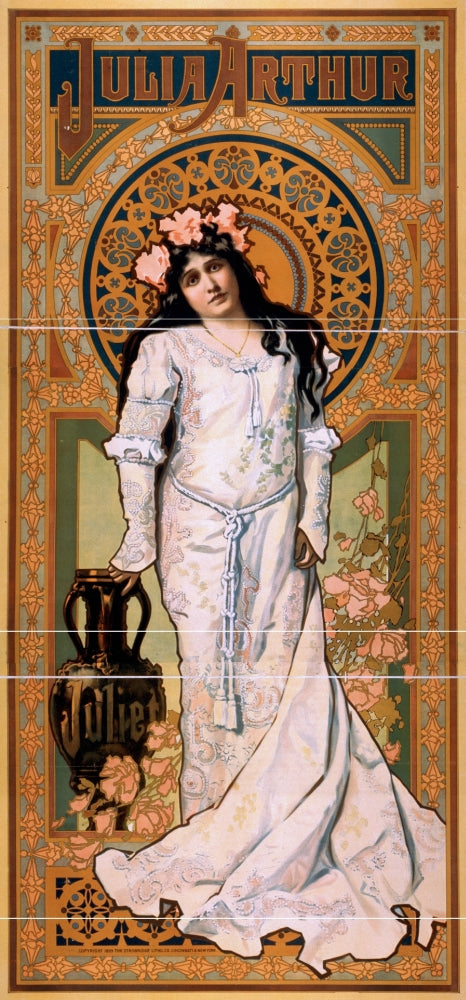 Julia Arthur as Juliet vintage poster print c.1899 by Strobridge Litho. Co.