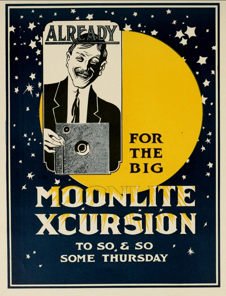 1917 Moonlight Excursion Poster Print from Strong's Book of Designs