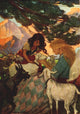 Heidi Introduced Each to Clara Poster Print by Jessie Willcox Smith, depicting a charming scene from the classic story.