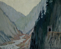 Canadian Pacific Rockies Fraser Canyon Poster Print by C.W. Simpson, showcasing stunning natural landscapes.