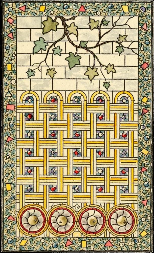 Belcher Mosaic Glass 1886 poster print by Alfred Pilgrim, vibrant colors and intricate details.
