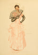 Point Lace & Diamonds 1891 Flirting with Fan Poster Print by Francis Day
