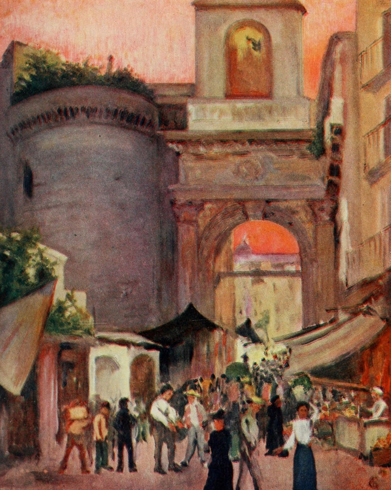 Naples 1904 Porto Capuana Poster Print by Augustine Fitzgerald
