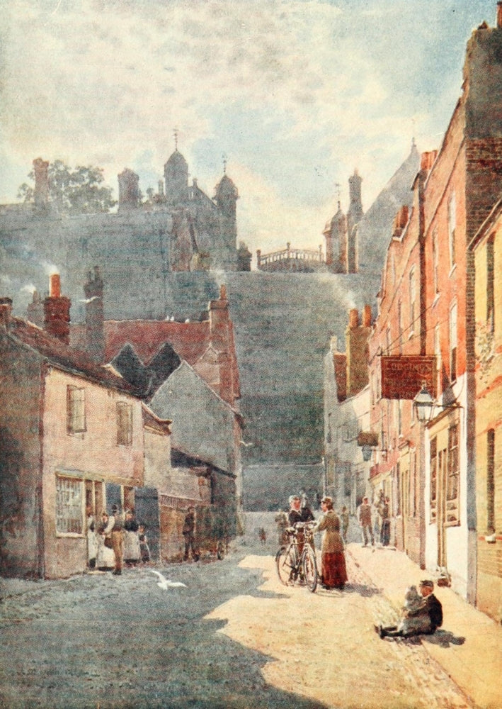 Windsor 1908 River St Poster Print by George Henton, nostalgic artwork