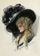 American Beauties 1909 Large Hat Poster Print by Harrison Fisher
