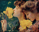 The Four Roses poster print by Franz Dvorak, vintage floral artwork from Appleton's Magazine 1903