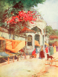 Constantinople 1906 Tomb in Scutari Poster Print by Warwick Goble