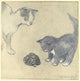 The Rubaiyat of a Persian Kitten poster print featuring a cat and a tortoise by Oliver Herford