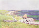 Painting in Water-colours 1918 Art Print by George Houston