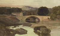 Greta Bridge, Yorkshire Poster Print by John Sell Cotman, showcasing English countryside beauty.