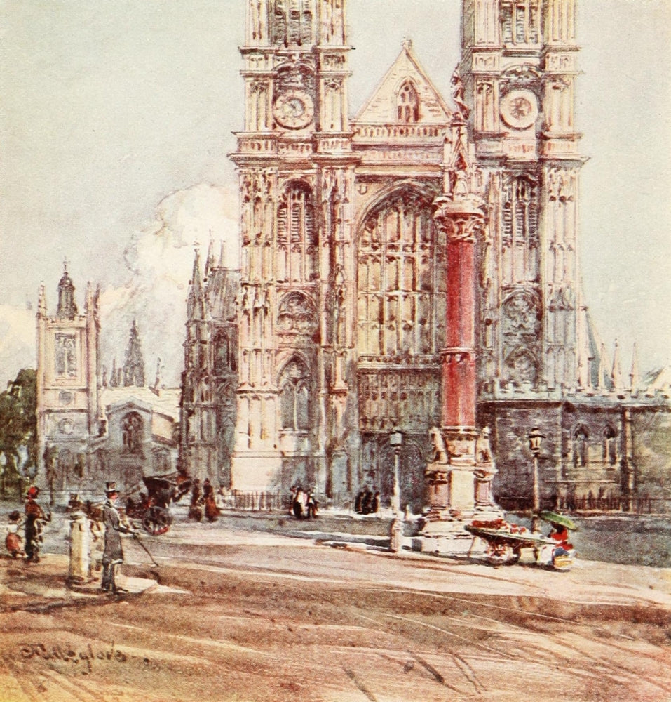 Westminster Abbey Poster Print by John Fulleylove, 1922, available in multiple sizes.