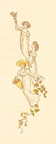 Language of Flowers 1884 Flower Girls Poster Print by Kate Greenaway, featuring delicate floral designs.