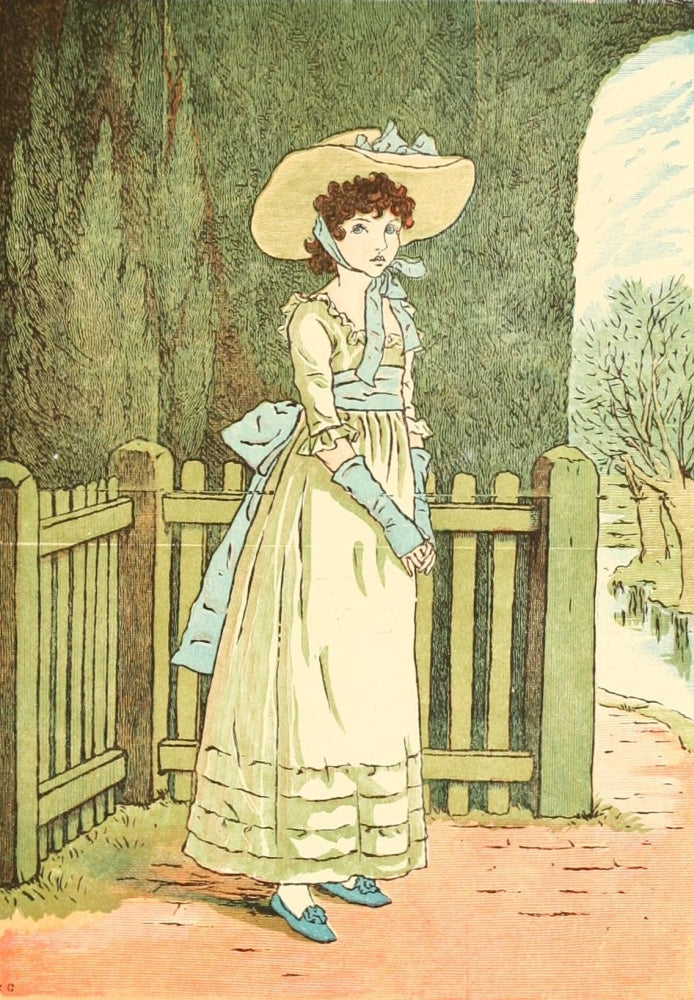 Marigold Garden Poster Print by Kate Greenaway featuring vibrant flowers.