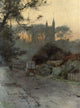 Winchester 1910 Tower of the College Chapel Poster Print by Wilfrid Ball