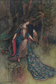 Canacee & The Falcon Poster Print by Warwick Goble - 1912 Artwork