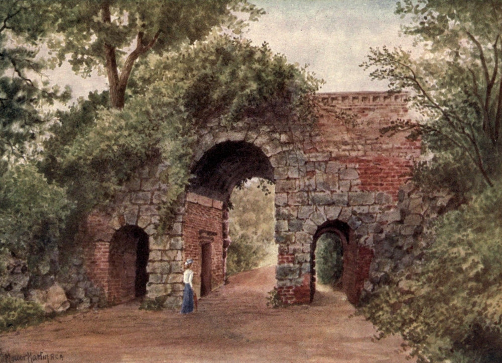 Kew Gardens 1908 Ruined Arch Poster Print by T. Mower Martin