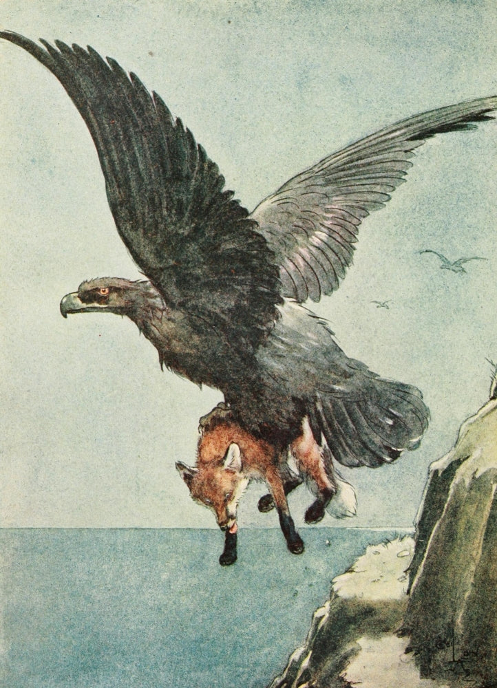 White Ear & Peter 1912 Carried Away Poster Print by Cecil Aldin