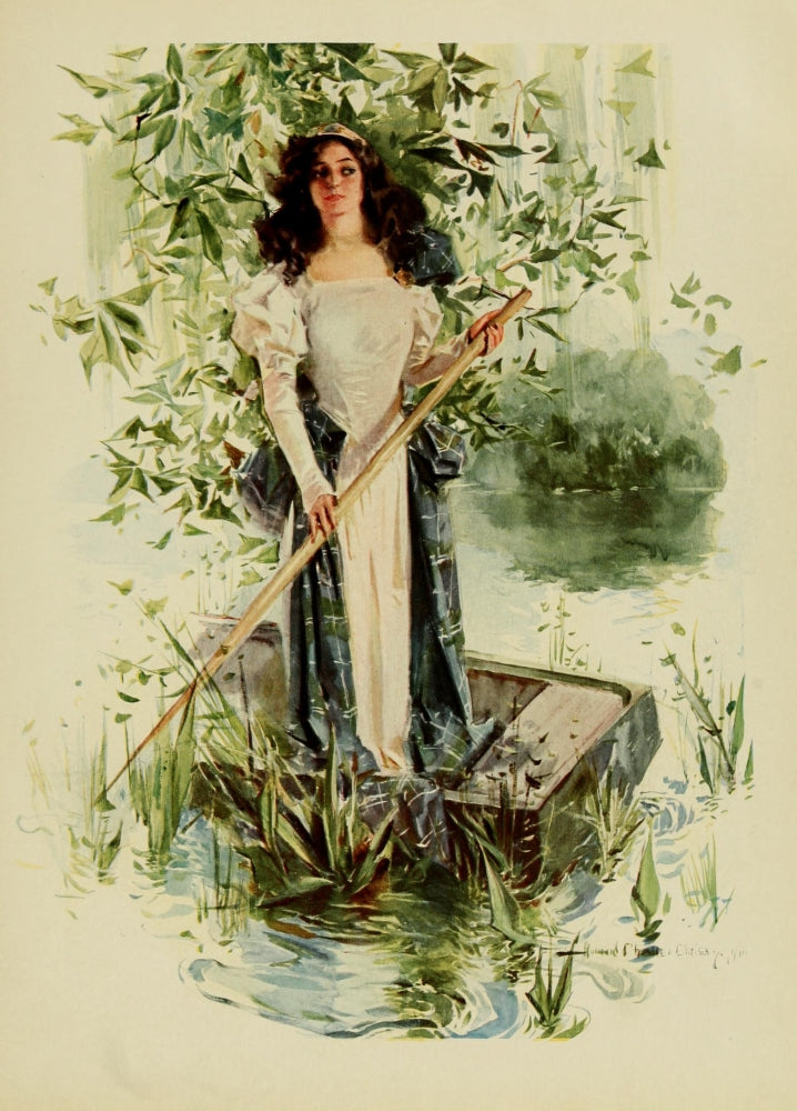 The Lady of the Lake Punting Poster Print by Howard Chandler Christy