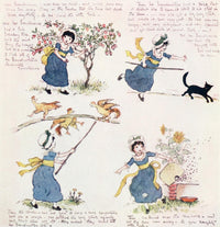 Kate Greenaway 1905 facsimile story page 2 poster print