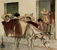 The Breadman's Donkey Poster Print by Helen Hyde, showcasing a charming donkey illustration.