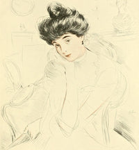 Study of a Woman 2 Poster Print by Paul César Helleu, elegant art piece for home decor.