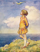 The Prize 1930 Girl on Cliff Poster Print by S. Barham