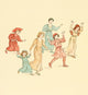 The Pied Piper of Hamelin poster print featuring rosy cheeks and flaxen curls by Kate Greenaway.