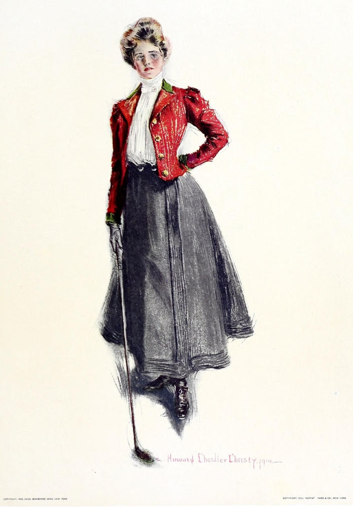The American Girl 1906 Golf Girl Poster Print by Howard Chandler Christy