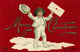 Child with Christmas Card Poster Print by Ellen Clapsaddle
