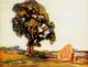 Landscape print by George Clausen, serene countryside scene.