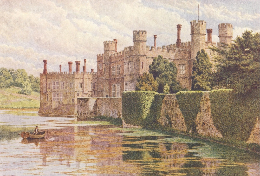 Kent 1906 Leeds Castle West Face Poster Print by William B. Gardner