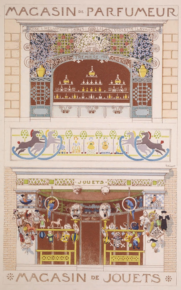 Esquisses Decoratives c. 1900-4 Poster Print by Rene Binet featuring intricate vintage designs.