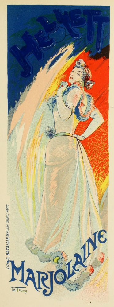 Les Affiches Illustrées Marjolaine Poster Print by Georges de Feure, vintage art piece.