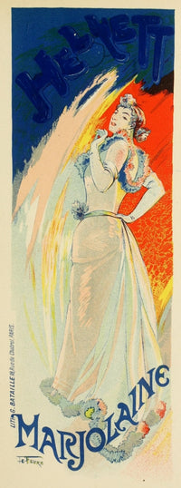 Les Affiches Illustrées Marjolaine Poster Print by Georges de Feure, vintage art piece.