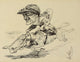 Turf in Caricature 1900 Poster Print by Jesse Sylvester, colorful caricature art.