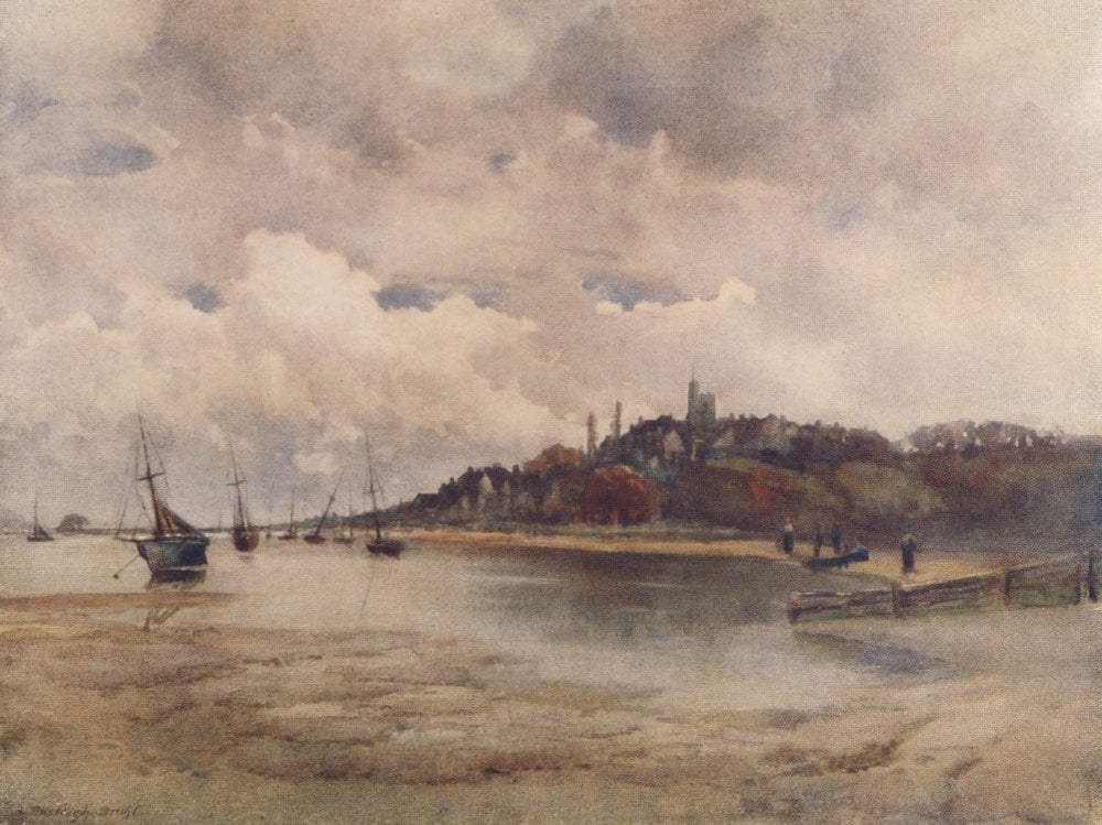 Essex 1909 Westcliff-on-Sea Half-Tide Poster Print by Louis Burleigh Bruhl