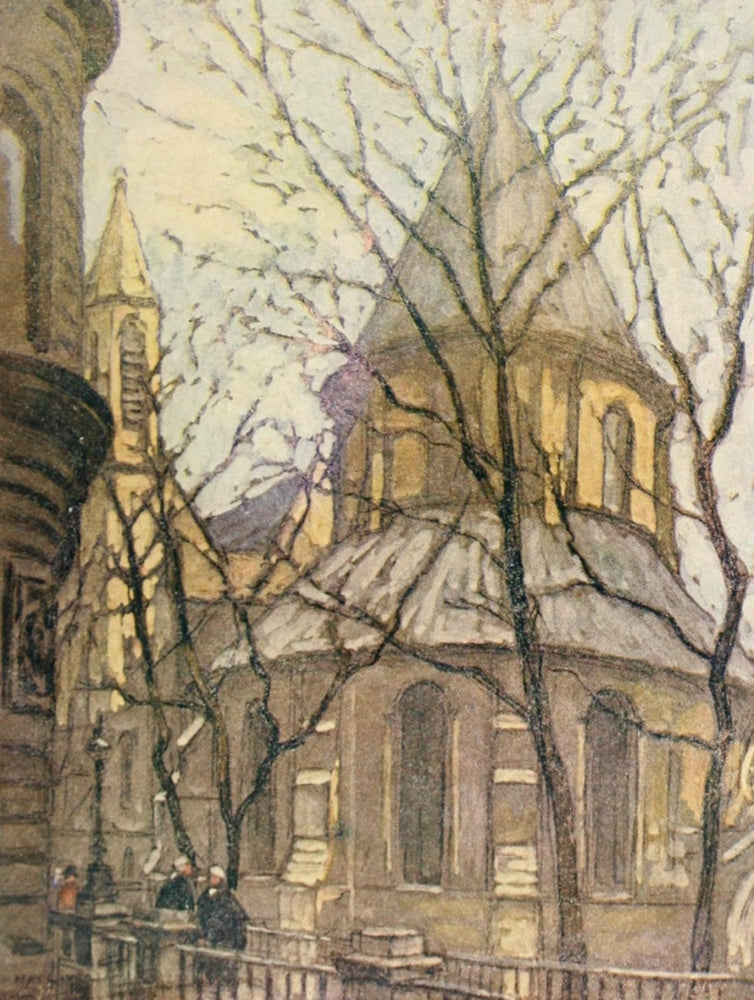 More Wanderings in London 1916 The Temple Church Poster Print by Horace Livens
