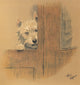 Mac 1912 Looking Through the Door Poster Print by Cecil Aldin
